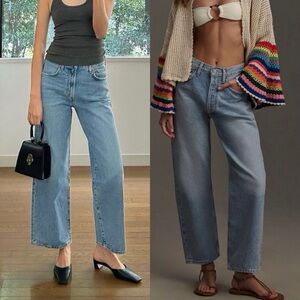 Anthropologie AGOLDE Harper Crop Straight Leg Hassle Jeans